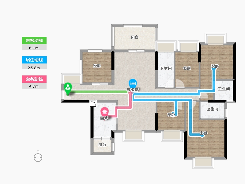 广东省-湛江市-硕基一品-111.48-户型库-动静线