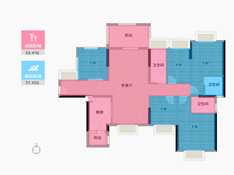 广东省-湛江市-硕基一品-111.48-户型库-动静分区