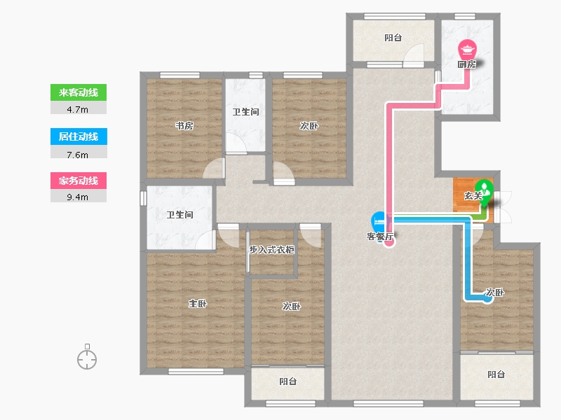 山东省-潍坊市-城投奥文公馆-156.53-户型库-动静线