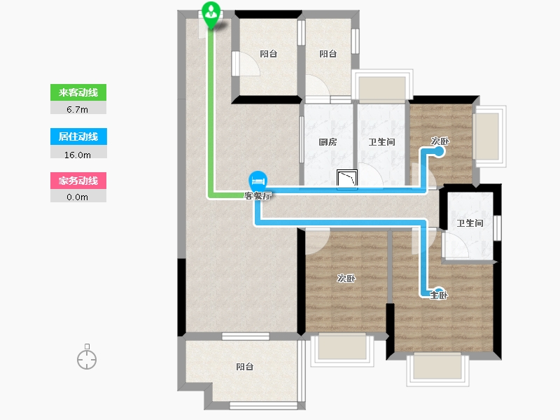 广东省-湛江市-硕基一品-86.71-户型库-动静线