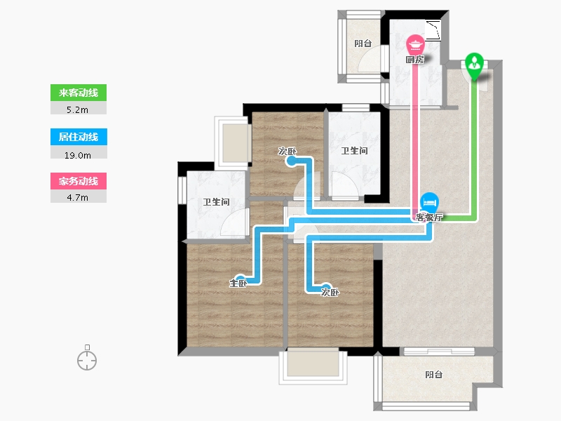 广东省-东莞市-招商雍华府-67.31-户型库-动静线