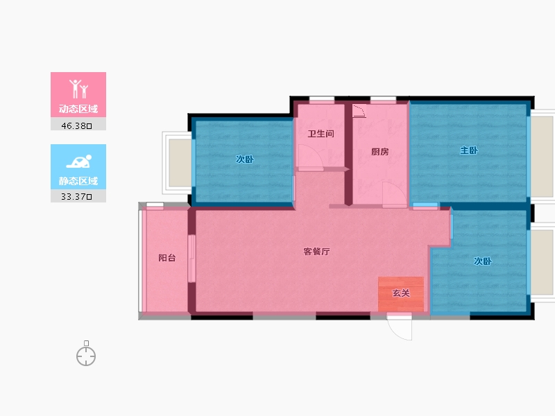 河南省-郑州市-美盛教育港湾-71.19-户型库-动静分区