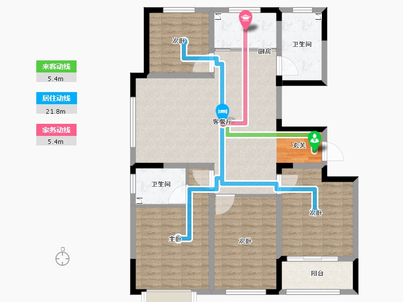 山东省-潍坊市-中房花漫里-111.01-户型库-动静线