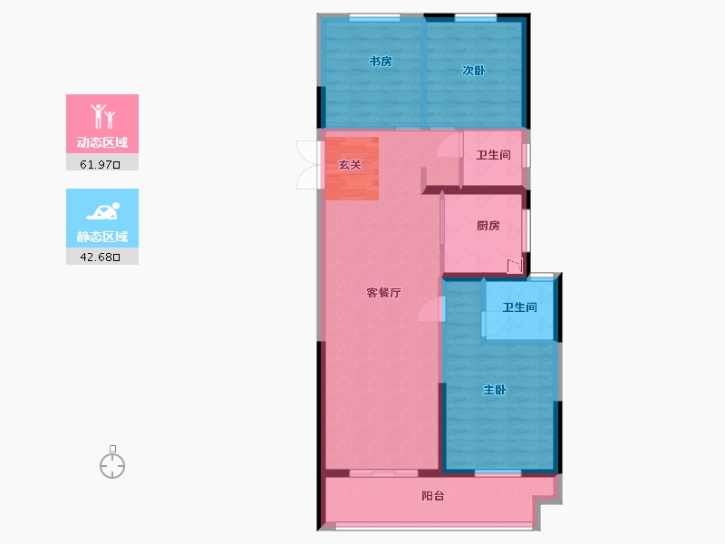 河南省-郑州市-美盛教育港湾-94.40-户型库-动静分区