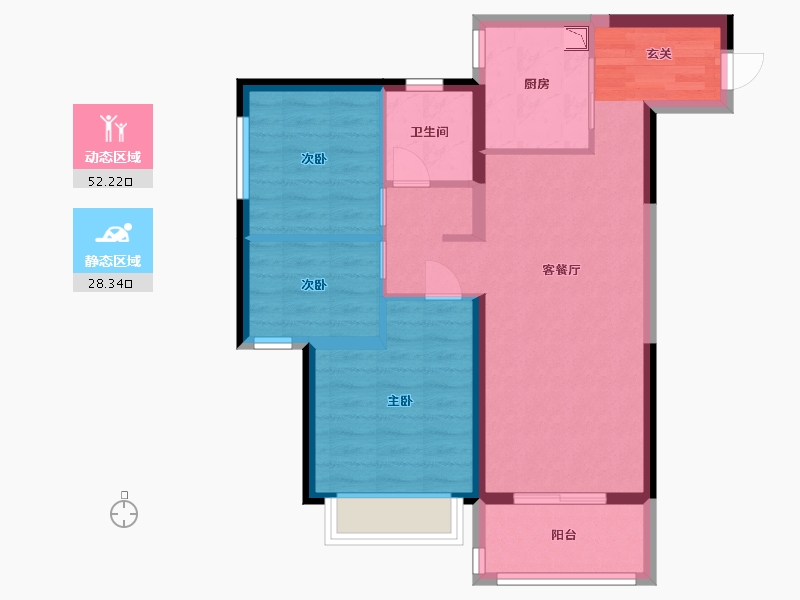 河南省-郑州市-美盛教育港湾-71.20-户型库-动静分区