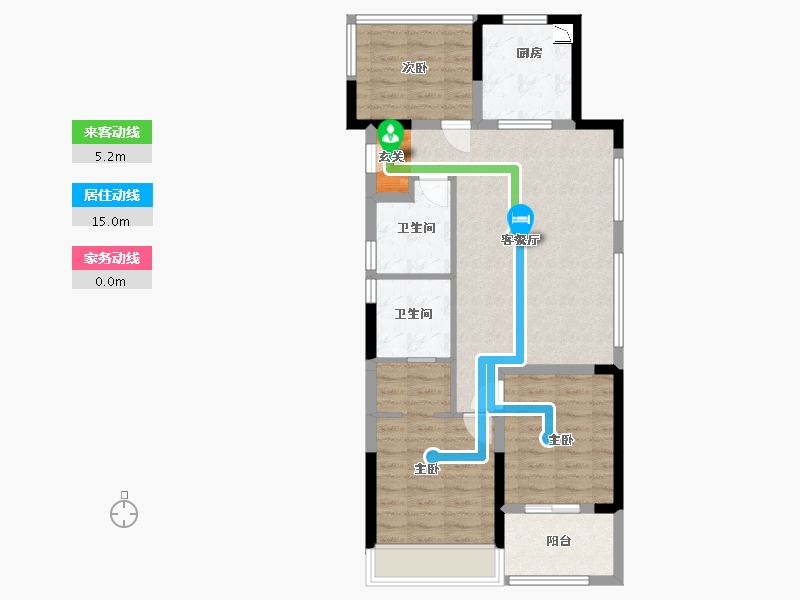 浙江省-杭州市-祥生云湖城-78.40-户型库-动静线