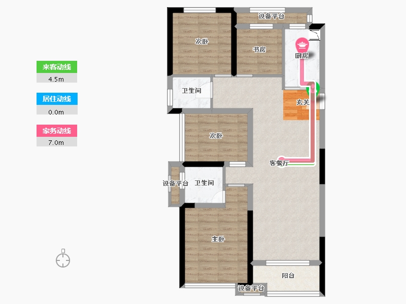 浙江省-嘉兴市-绿城桂语钱塘-84.02-户型库-动静线