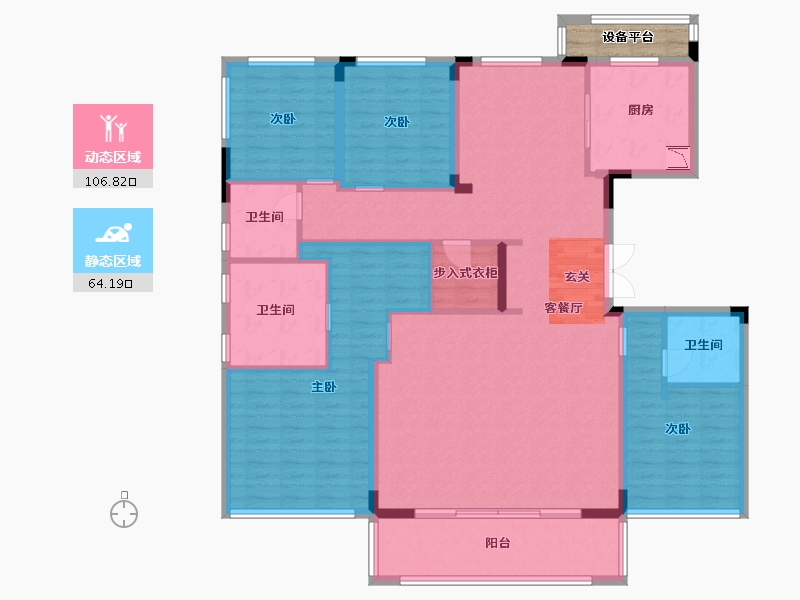 浙江省-杭州市-保利澄品-158.40-户型库-动静分区