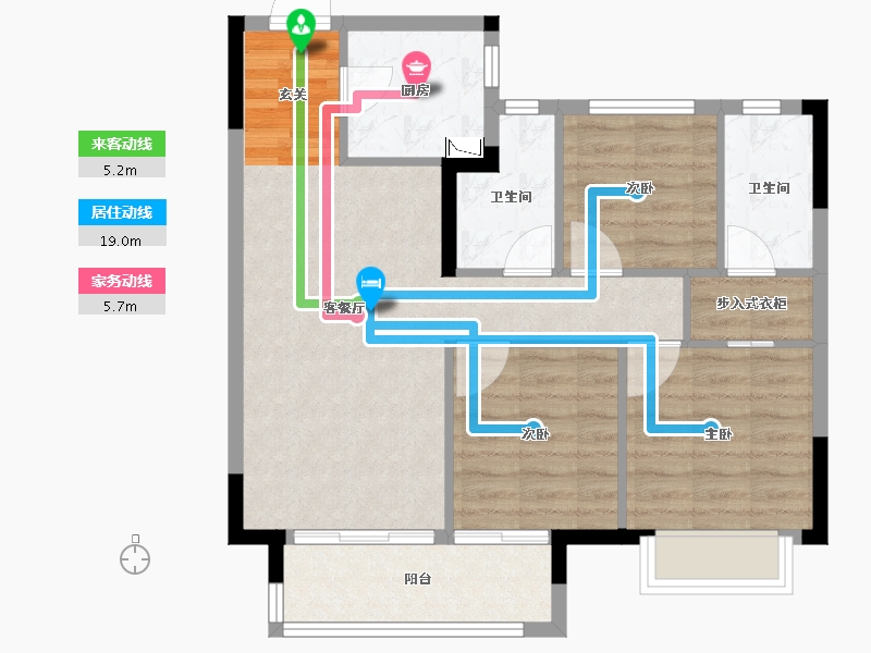 江西省-赣州市-绿地赣州城际空间站-76.80-户型库-动静线