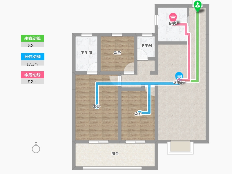 山西省-太原市-东港家园-92.26-户型库-动静线