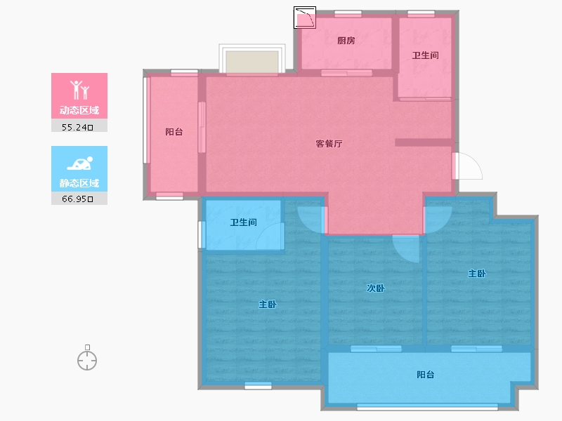 江苏省-淮安市-香溢茗园-110.00-户型库-动静分区