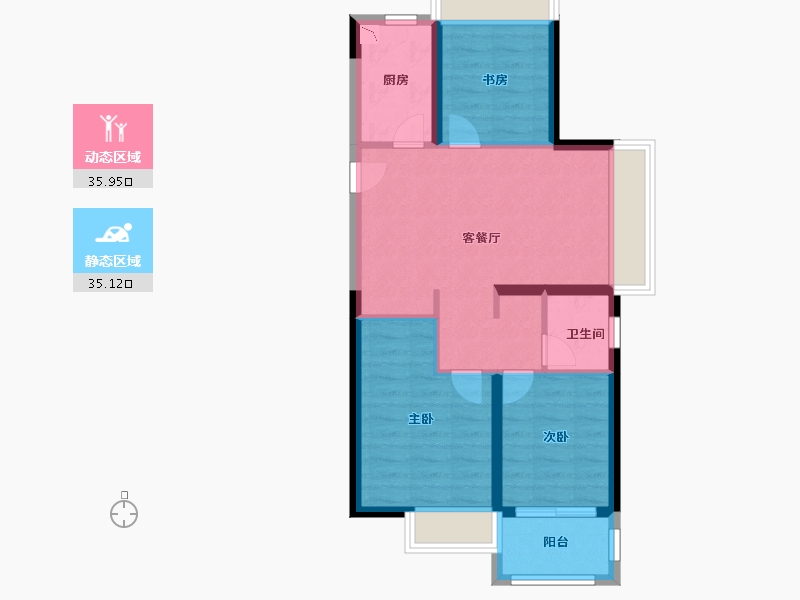 河南省-郑州市-朗悦公园府-63.00-户型库-动静分区