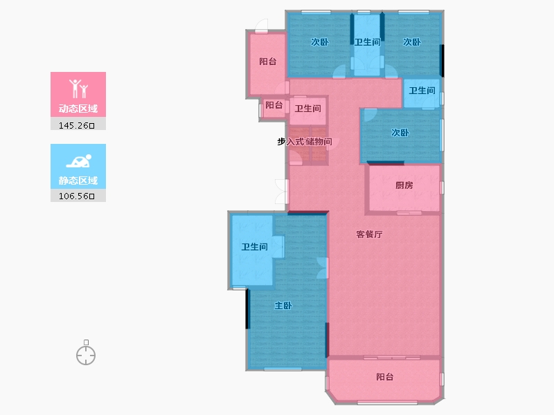 四川省-成都市-德商迎晖天玺-230.14-户型库-动静分区