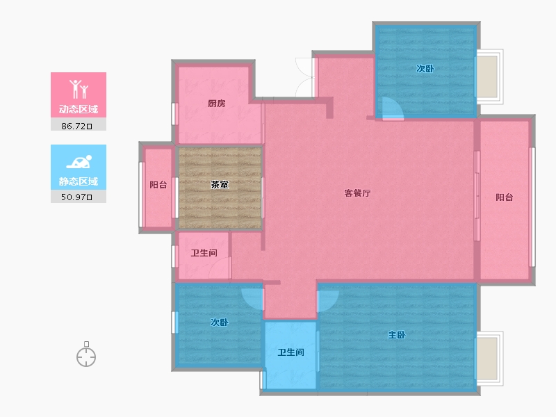 河南省-信阳市-建业南湖上院-134.99-户型库-动静分区