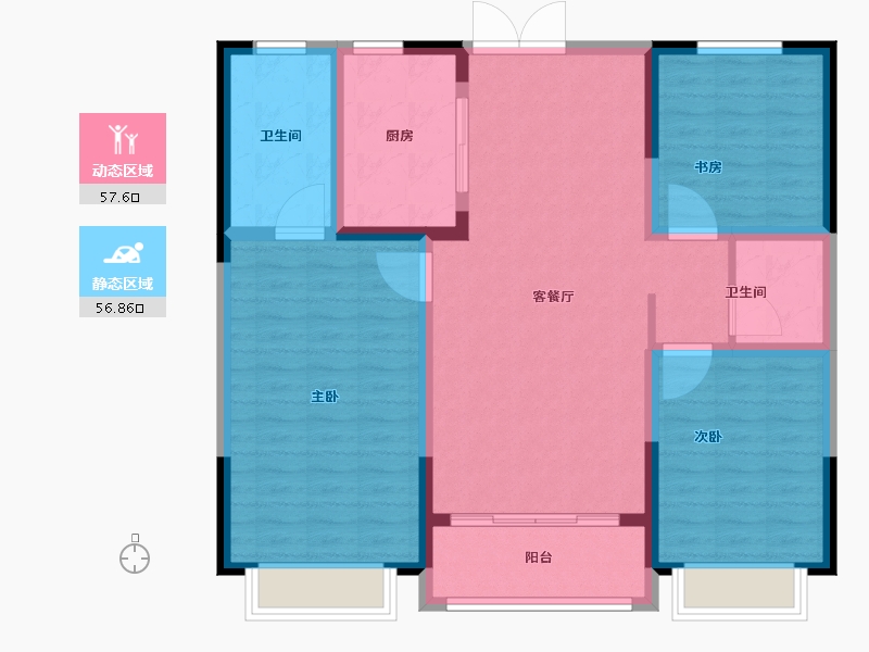 山东省-菏泽市-中达尚城一品-103.21-户型库-动静分区