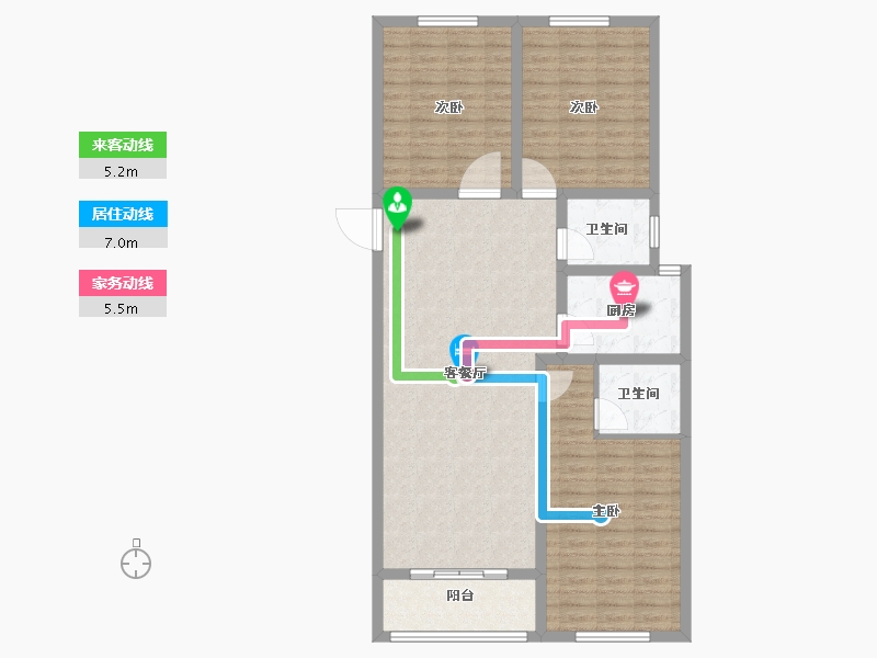 山东省-菏泽市-菏泽华联广场-108.00-户型库-动静线