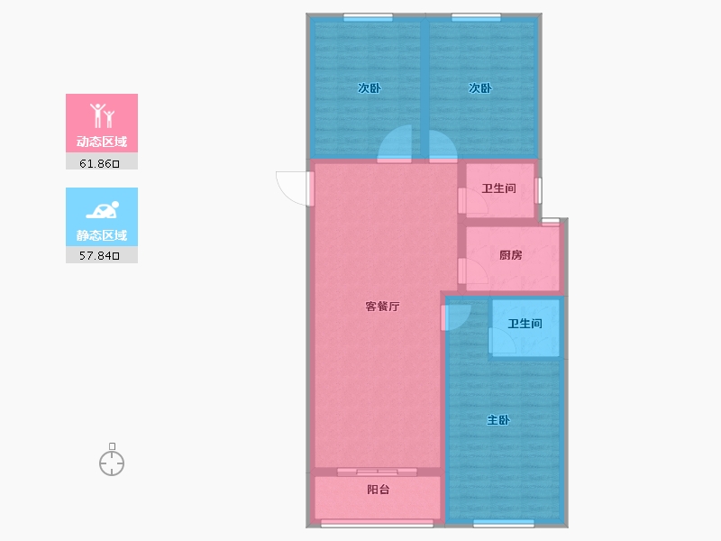 山东省-菏泽市-菏泽华联广场-108.00-户型库-动静分区