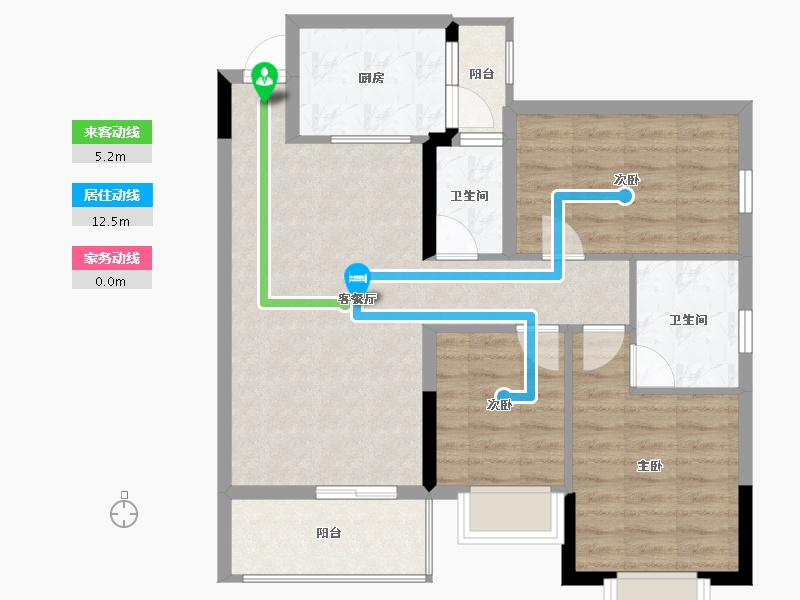 广西壮族自治区-南宁市-汉军冠江台-79.14-户型库-动静线