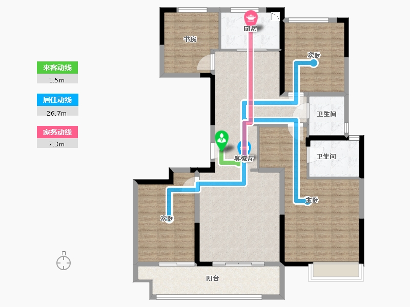 河南省-郑州市-昌建翡翠苑-137.00-户型库-动静线