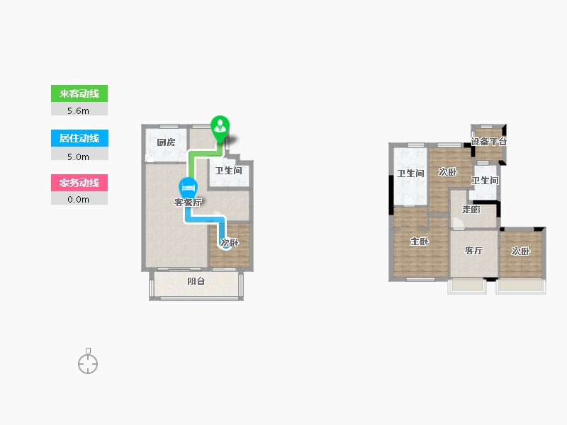 浙江省-杭州市-金地玖�o汇-133.35-户型库-动静线