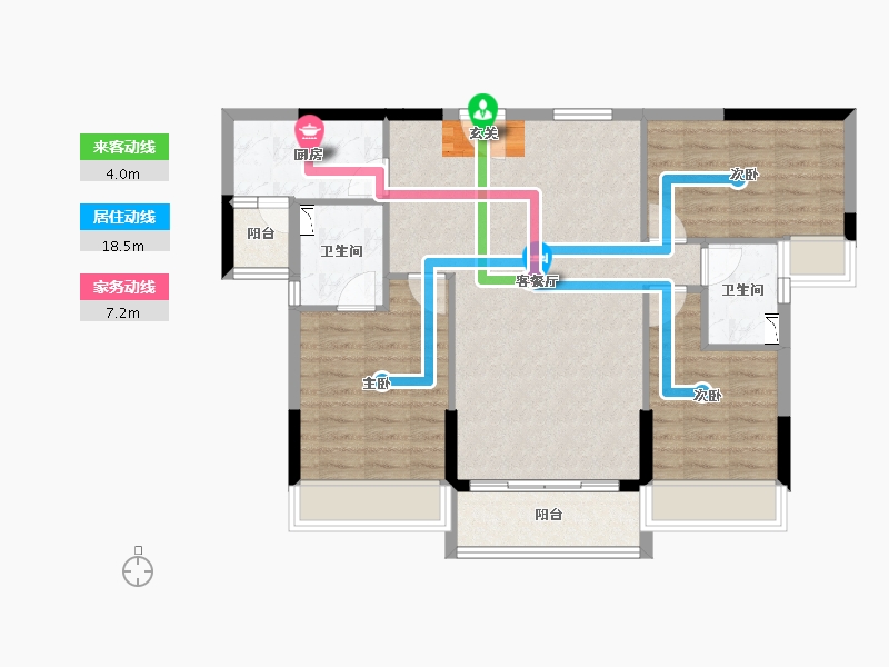 广东省-韶关市-曲江丽景嘉园-85.30-户型库-动静线