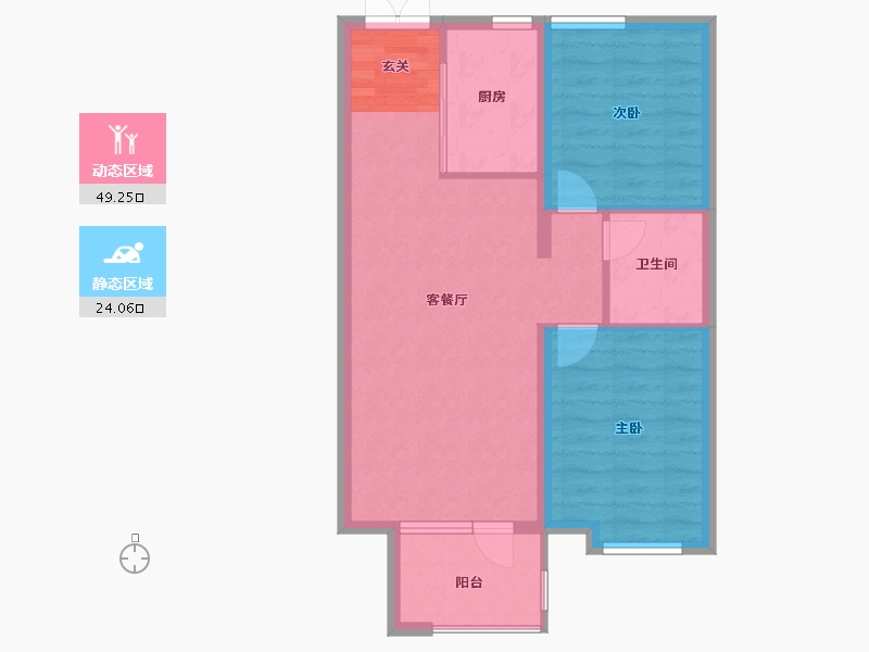 河北省-廊坊市-荣盛锦绣天悦-66.00-户型库-动静分区