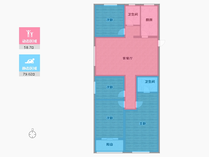 山东省-菏泽市-菏泽华联广场-124.00-户型库-动静分区