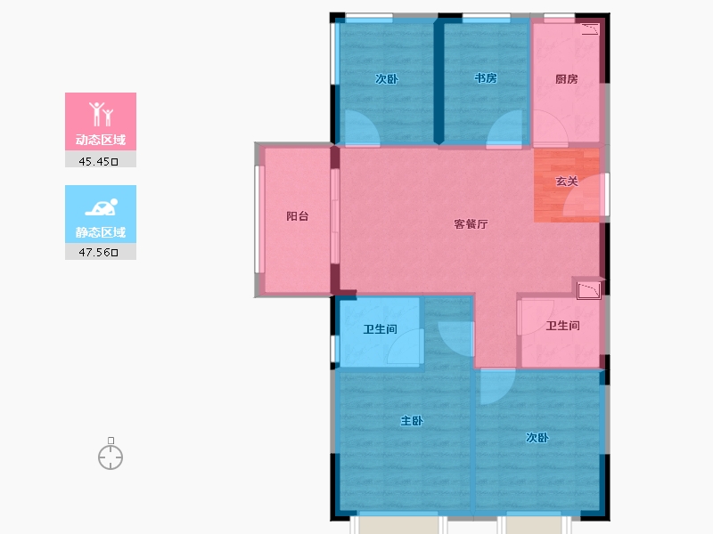 福建省-福州市-福州熙悦府-84.00-户型库-动静分区