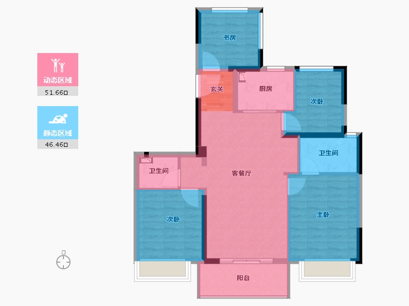 福建省-福州市-福州熙悦府-88.00-户型库-动静分区