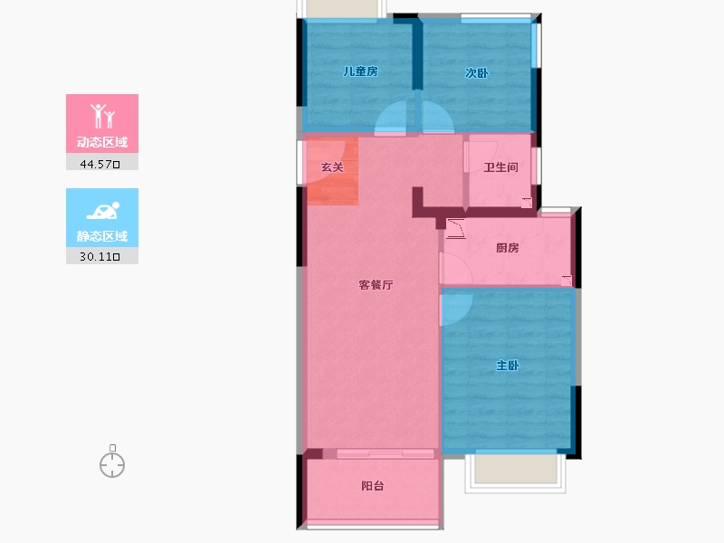 福建省-福州市-福州熙悦府-66.79-户型库-动静分区