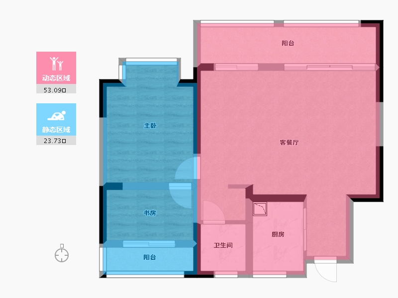 安徽省-合肥市-美好时代-68.30-户型库-动静分区