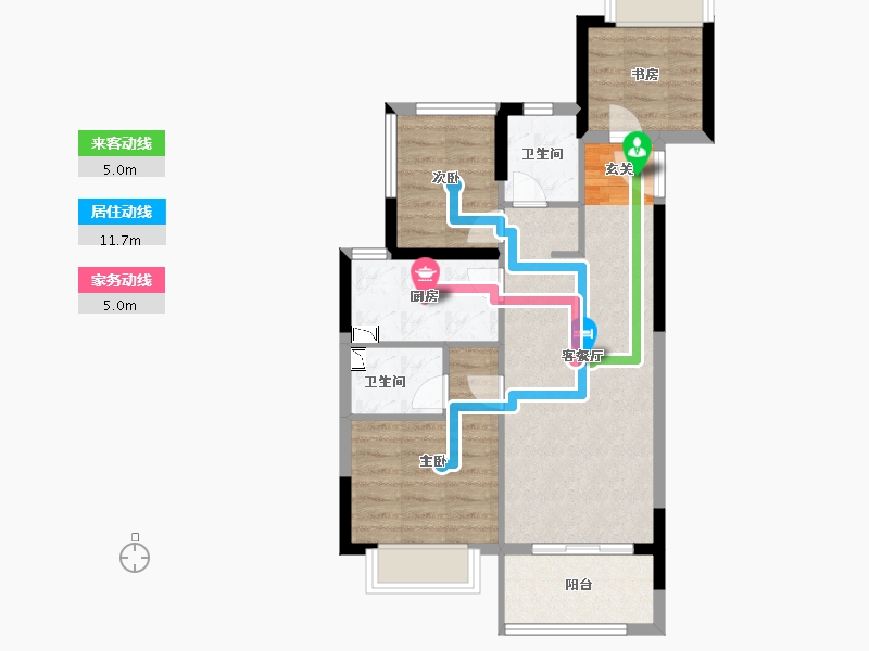 福建省-福州市-福州熙悦府-64.00-户型库-动静线