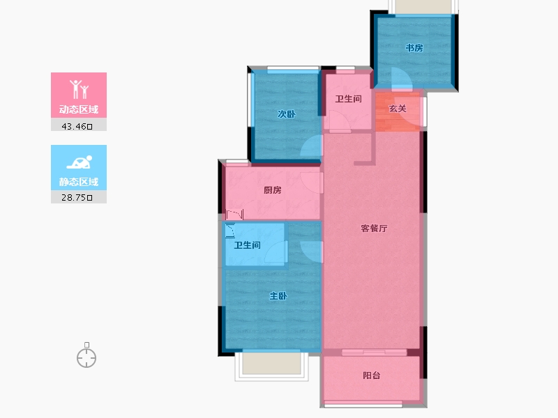 福建省-福州市-福州熙悦府-64.00-户型库-动静分区