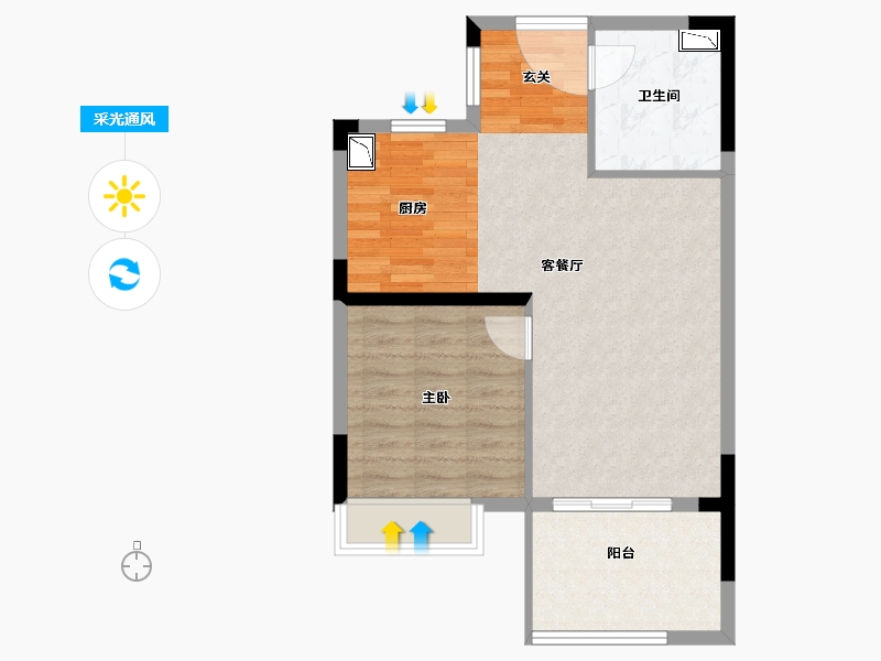 福建省-福州市-福州熙悦府-64.00-户型库-采光通风