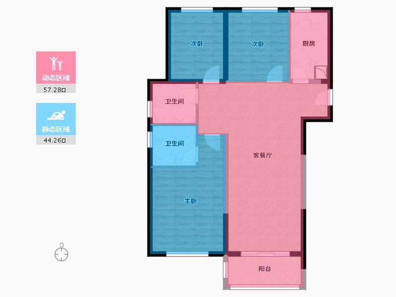 河南省-郑州市-正商湖西学府-91.20-户型库-动静分区