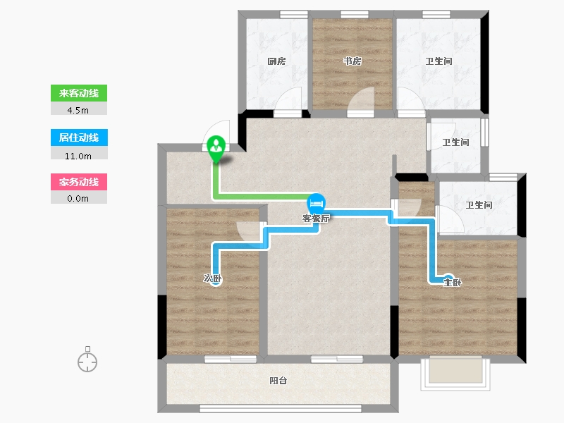 江苏省-南京市-上棠颐和府-96.00-户型库-动静线