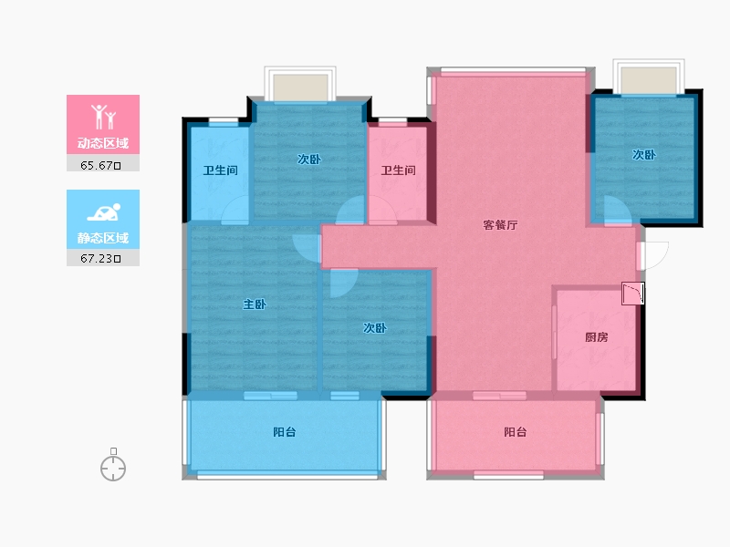 广西壮族自治区-南宁市-锦麟玖玺-119.89-户型库-动静分区