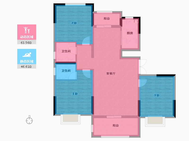 河南省-洛阳市-东豪紫园-98.40-户型库-动静分区