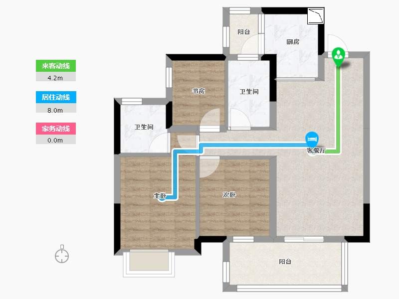 广西壮族自治区-南宁市-南宁九宸府-71.13-户型库-动静线