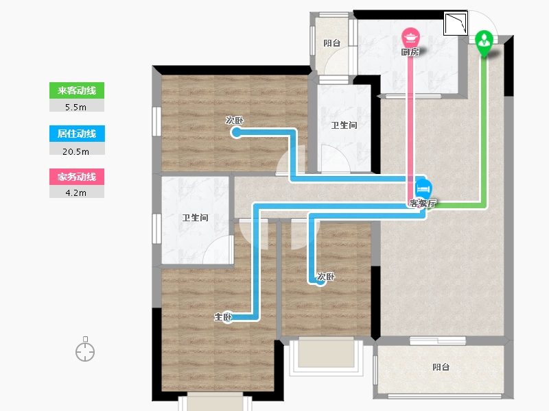 广西壮族自治区-南宁市-汉军冠江台-77.22-户型库-动静线