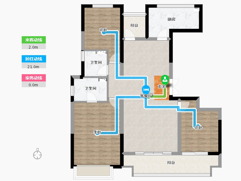 陕西省-西安市-合创君悦府-102.84-户型库-动静线