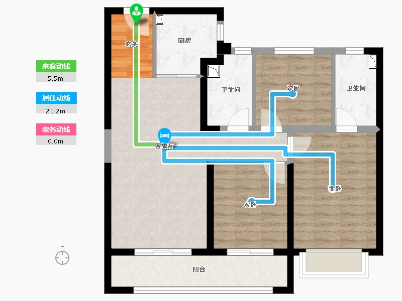 陕西省-西安市-中天宸悦-81.23-户型库-动静线