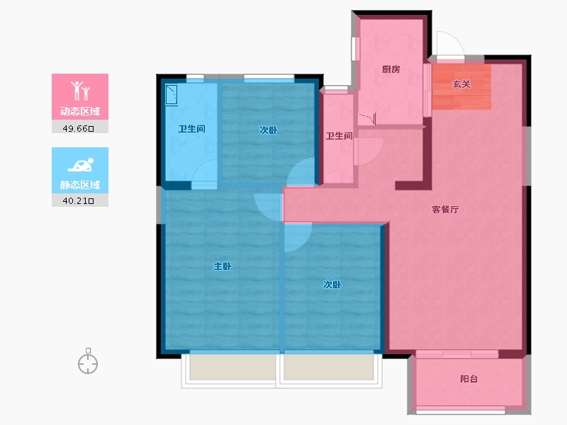 陕西省-西安市-当代境MOMΛ-80.20-户型库-动静分区