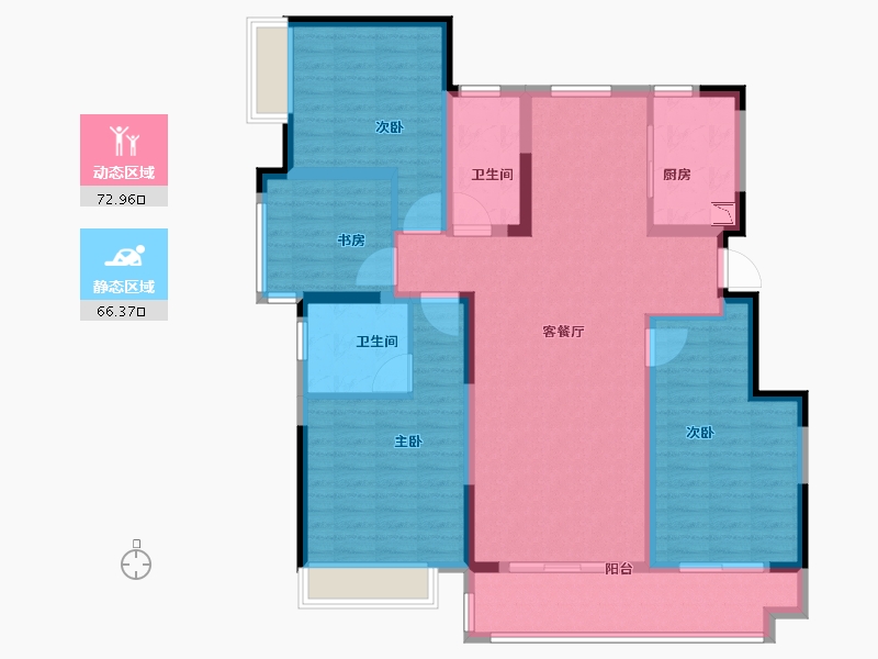 江苏省-无锡市-北控雁栖湖-125.00-户型库-动静分区