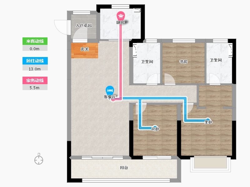 陕西省-西安市-合创君悦府-95.00-户型库-动静线