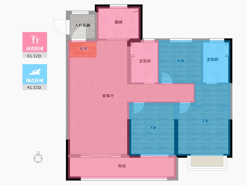 陕西省-西安市-合创君悦府-95.00-户型库-动静分区