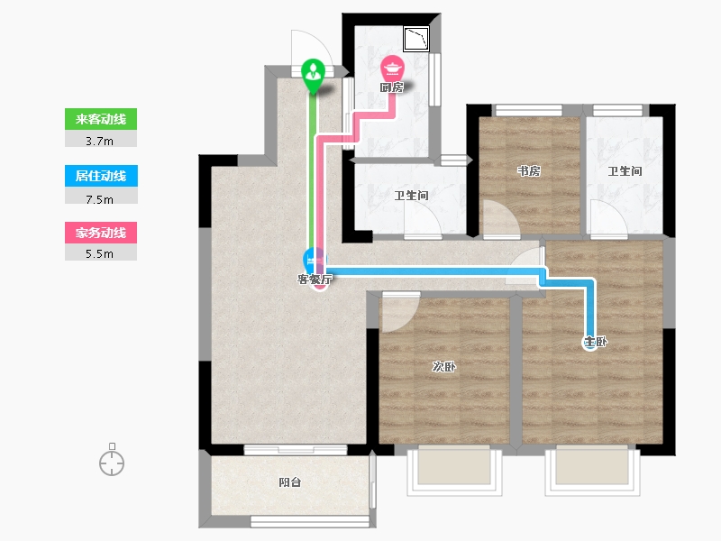 浙江省-嘉兴市-金地云栖湾-67.71-户型库-动静线