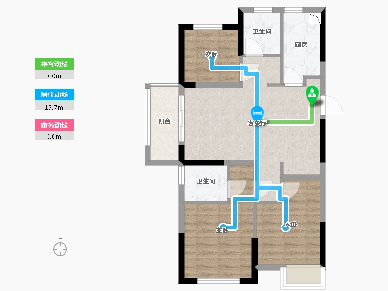 浙江省-嘉兴市-金地云栖湾-66.34-户型库-动静线