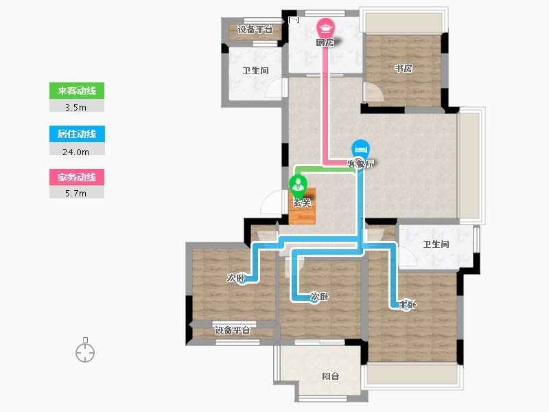 浙江省-衢州市-贝林・棠樾湾-100.00-户型库-动静线