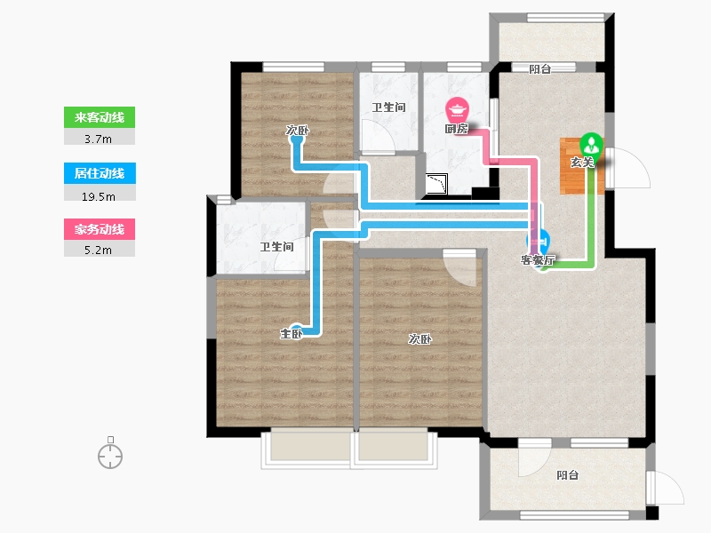 江西省-九江市-水墨江南-103.00-户型库-动静线